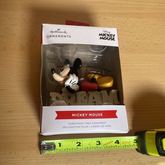 Disney Hallmark Mickey Mouse Dream ORNAMENT 2020 Mint NEW Red Box - Picture 5 of 5